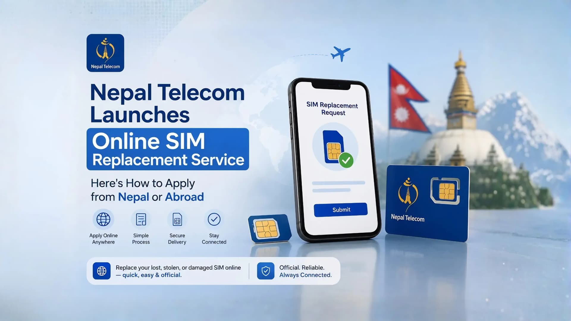 Nepal Telecom Launches Online SIM Replacement Service: Here's How to Apply from Nepal or Abroad